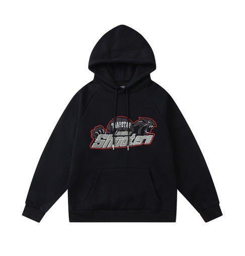 Trapstar Rainbow Black Hoodies logo panther