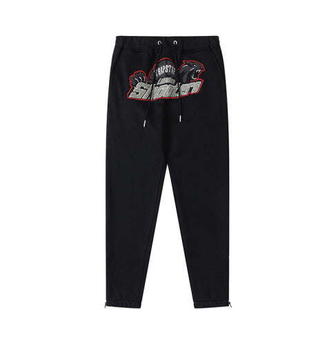 Trapstar Rainbow Black Sweatpants logo Panther